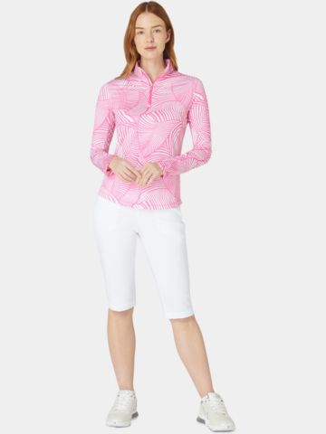 Callaway Stencil Floral Sun Protection Top Stretch Unterzieher pink