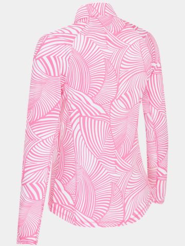 Callaway Stencil Floral Sun Protection Top Stretch Unterzieher pink