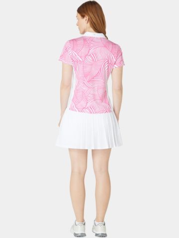 Callaway Stencil Floral Halbarm Polo pink