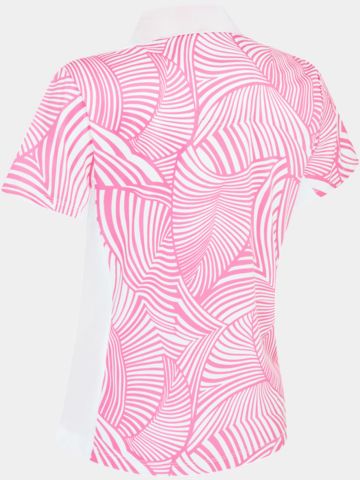 Callaway Stencil Floral Halbarm Polo pink