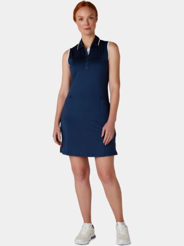 Callaway Sleeveless Dress with Snap Placket ohne Arm Kleid navy