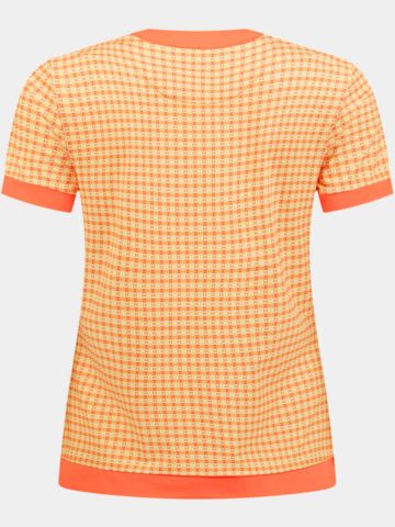 Penguin Petes Bow Tie Regular Length Colorblock Halbarm Polo orange