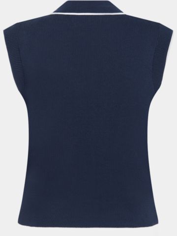 Penguin Waist Length Sweater Top ohne Arm Polo navy