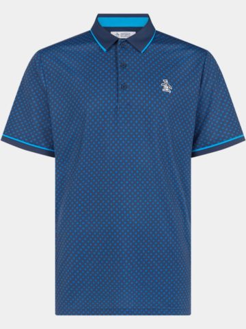 Penguin Novelty Graphic Print Halbarm Polo navy