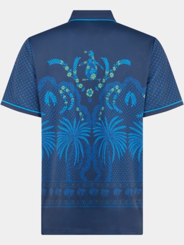 Penguin Novelty Graphic Print Halbarm Polo navy