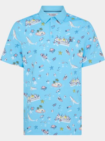 Penguin Pete The Boat Halbarm Polo hellblau