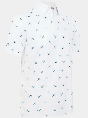 Callaway EMEA ALL OVER BIR Halbarm Polo weiß