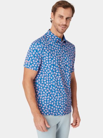 Callaway EMEA CRAB NOVELTY Halbarm Polo blau