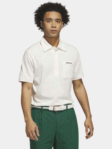 Adidas Golf Originals S Pocket Halbarm Polo weiß