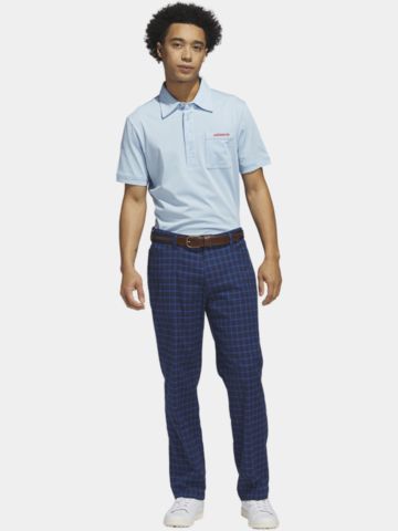 adidas Golf Originals S Pocket Halbarm Polo hellblau