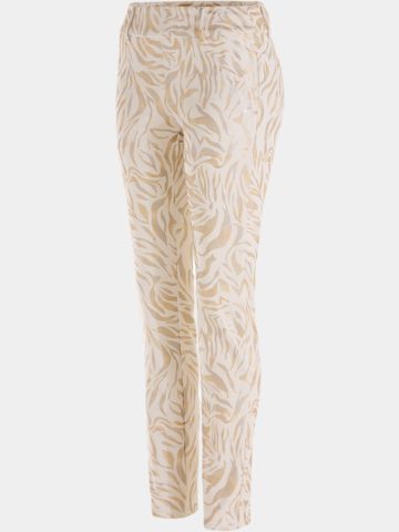 Alberto  LUCY - Golden Print Jersey Hose sand