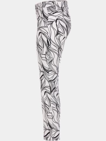 Alberto JANA - CR - White Leaves WR 7/8 Hose weiß