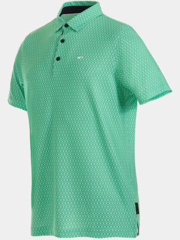 Daniel Springs  Minimal Druck Funktions Halbarm Polo grün