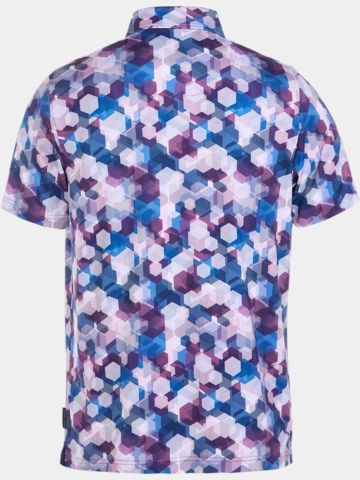 Daniel Springs Honeycomb Druck Funktions Halbarm Polo lila