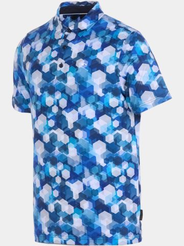 Daniel Springs  Honeycomb Druck Funktions Halbarm Polo navy