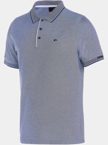 Daniel Springs  2-Tone Pique Halbarm Polo dunkelblau