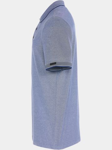 Daniel Springs  2-Tone Pique Halbarm Polo dunkelblau