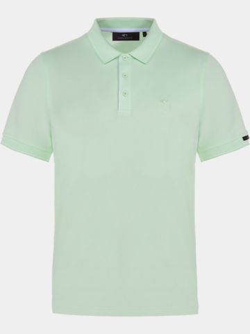 Daniel Springs 2-Tone Pique Halbarm Polo hellgrün