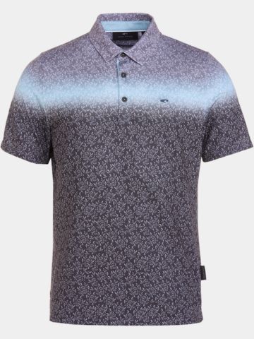 Daniel Springs Gradient Druck Funktions Halbarm Polo grau