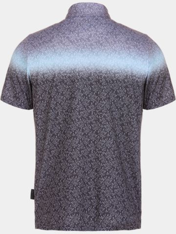 Daniel Springs Gradient Druck Funktions Halbarm Polo grau