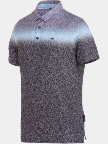 Daniel Springs Gradient Druck Funktions Halbarm Polo grau