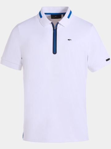 Daniel Springs Funktions Pique Halbarm Polo weiß