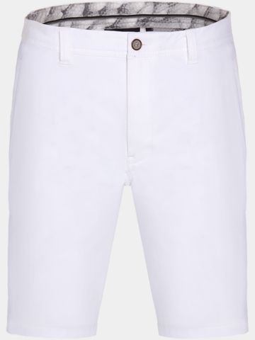 Daniel Springs REMO Nylon-Stretch Bermuda Hose weiß