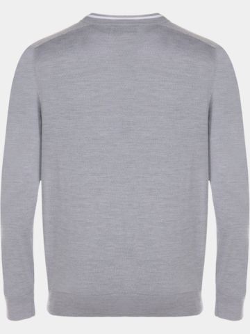 Daniel Springs Merino Extrafein Pullover Strick hellgrau melange