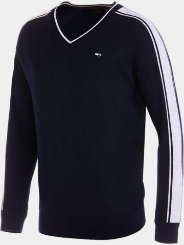 Daniel Springs  Merino Extrafein Pullover Strick navy