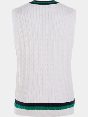 Daniel Springs Retro cable knit pullover offwhite