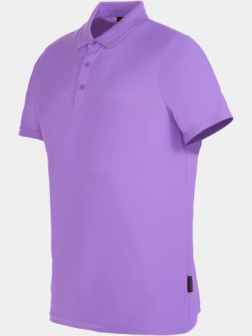 Daniel Springs Nylon Pique Halbarm Polo lila
