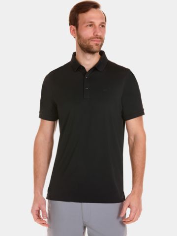 Daniel Springs Funktions Halbarm Polo schwarz