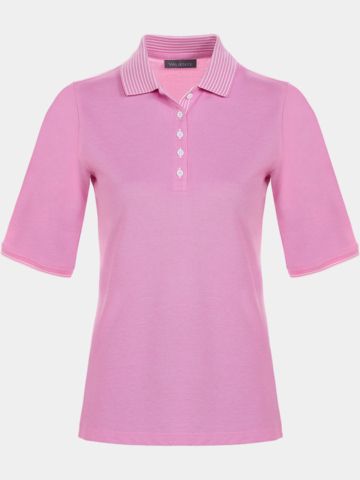 Valiente 2-Tone Pique Halbarm Polo pink