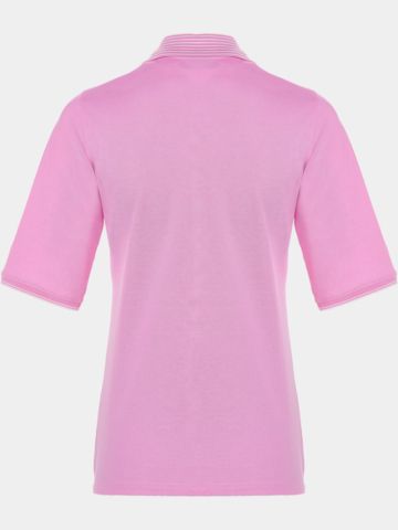 Valiente 2-Tone Pique Halbarm Polo pink