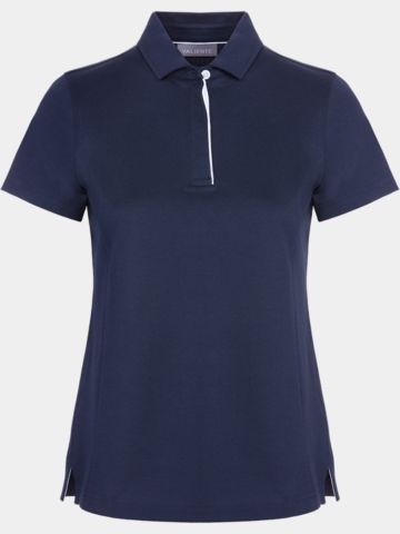 Valiente Rueckenfalte Halbarm Polo navy