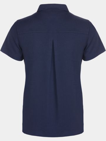 Valiente Rueckenfalte Halbarm Polo navy