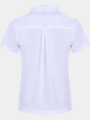 Valiente Rueckenfalte Halbarm Polo weiß