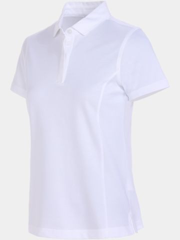 Valiente  Rueckenfalte Halbarm Polo weiß