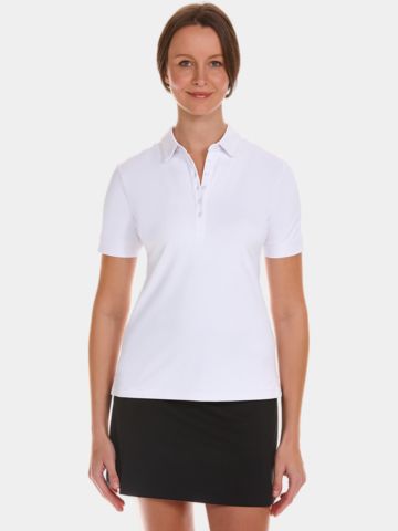 Valiente Funktions Pique Halbarm Polo weiß