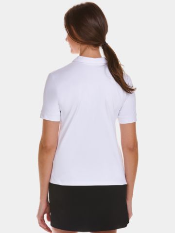 Valiente  Funktions Pique  Halbarm Polo weiß