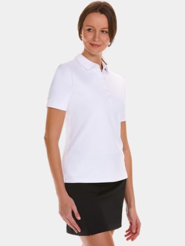 Valiente  Funktions Pique  Halbarm Polo weiß