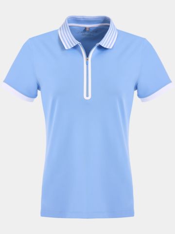 Valiente Funktions Pique Halbarm Polo hellblau