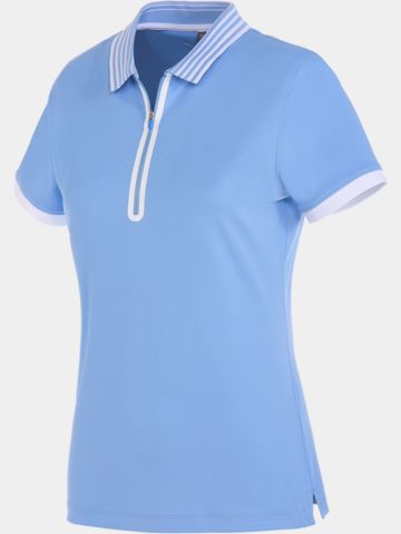 Valiente  Funktions Pique  Halbarm Polo hellblau