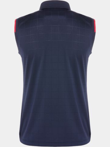 Valiente Jaquard-Struktur ohne Arm Polo navy