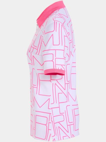 Valiente Druck Pique Halbarm Polo weiß