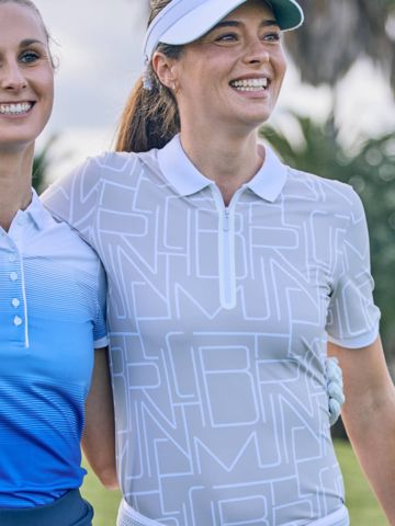 Valiente Druck Pique Halbarm Polo sand