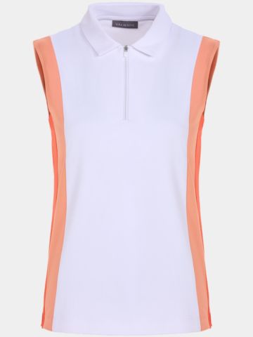 Valiente Colourblock ohne Arm Polo weiß