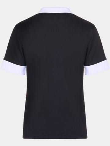 Valiente Funktions Pique laenger Halbarm Polo schwarz