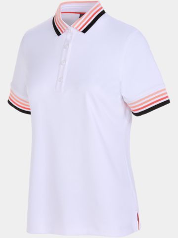 Valiente  Funktions Pique  Halbarm Polo weiß