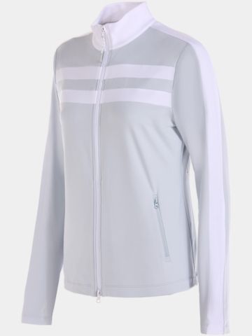 Valiente  Colourblock Power- Stretch Jacke hellgrau